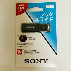 ※新品※SONY USBメモリ USB3.1 16GB (ブラック) キャップレス USM16GUB■匿名配送対応：送料120円～