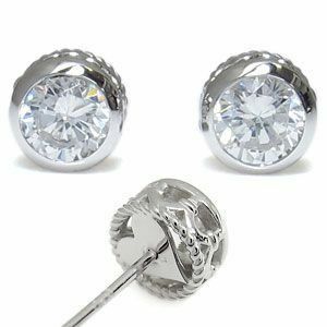 鑑定書付き ダイヤモンド メンズピアス 大粒 メンズピアス 0.5ct