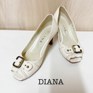 DIANA ダイアナ ベルト オープントゥ パンプス 23