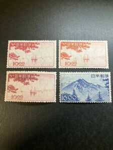 日本切手　地方博覧会 3種(岡山、松山、高松)、長野平和博 4種まとめて　未使用