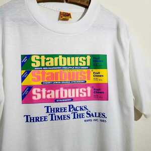 《1985年 / MADE IN USA》80s アメリカ製 Starburst チューイングキャンディ Tシャツ Haagen Dazs m&m