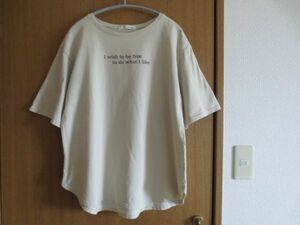 ☆SHOO LA RUE　シューラルー　大人シンプルTEE　ロゴ　フォトプリント　バックプリント　M size　半袖　Tシャツ