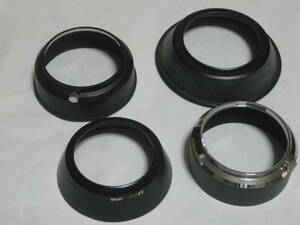 OLYMPUS Lens Hood x4 2/24 3.5/28 Standard x2 オリンパスOM 　レンズフードｘ４　24mm f/2 28mm f/3.5 標準x2
