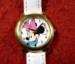 DN5K2）★完動腕時計★Disney Mickey ディズニーミッキー★ピンクのミニー