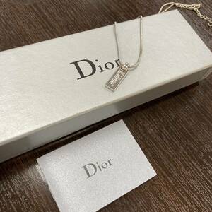 Christian Dior クリスチャンディオール 小物 ネックレス ロゴ レディース ファッション 箱付き シルバーカラー ブランド おしゃれ