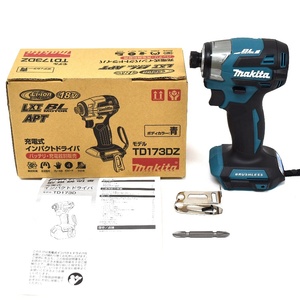 1円 ◇ 未使用品 makita マキタ インパクトドライバ 充電式 コードレス TD173DZ ビット付き 本体のみ◇