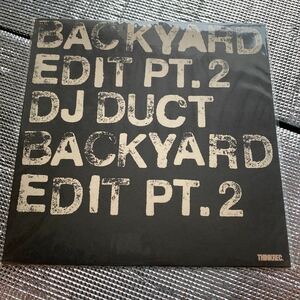 新品未開封 レア盤 12インチ DJ DUCT/BACKYARD EDIT PT.2 レコード