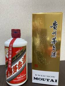 1円〜！MOUTAI 貴州茅台酒 マオタイ 度数 53% 内容量 500ml 総重量 956g 箱付 未開栓 中国酒 出品