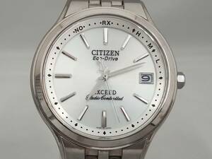 CITIZEN EXCEED H111-T013627 時計 シチズン エクシード エコドライブ シルバー文字盤 電波ソーラー メンズ