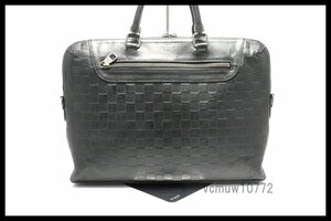 近年モデル希少美中古■LOUIS VUITTON ダミエアンフィニ PDJ NM レザー ビジネスバッグ ブリーフケース ルイヴィトン■0208be348-9K