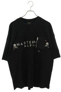 マスターマインド mastermind アルファ 23AW MW23C11-TS200 サイズ:XL シガーナイロンポケットダブルネームTシャツ 中古 BS99