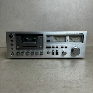 s0513601 AIWA STEREO CASSETTE DECK MODEL AD-7500 アイワ ステレオ カセットデッキ 音響 カセット レトロ テープ 通電確認済 中古品