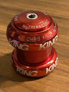 CHRIS KING NoThread Set 1-1/8 オーバーサイズ A-HEAD ヘッドセット 赤 クリスキング ノースレッドセット アヘッド