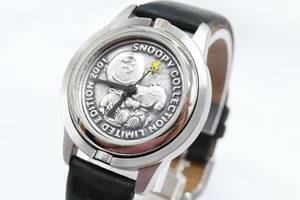 【W126-275】レア 動作品 電池交換済 スヌーピー コレクション 2001 限定モデル 回転式 コインウォッチ 777本限定 腕時計 メンズ