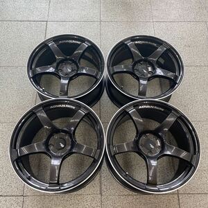 アドバンレーシング18インチ 9.5J +45 8.5J +45 PCD100 4本 4本セット