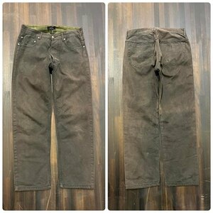 メンズ パンツ A.P.C. アーペーセー ワーク チノ ブラウン 茶 オイル コーティング 加工 FE858 / W32 全国一律送料520円