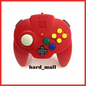 【美品】HORI　ホリパッドミニ64　コントローラー　ホリパッド　NINTENDO64　ニンテンドー64　任天堂64　N64　赤　レッド　RED