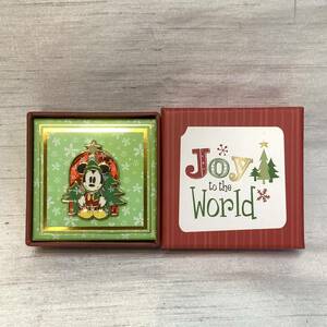 ● 【非売品】 ディズニーストア ノベルティ Joy To The World ミッキーマウス ピンバッジ 検) Disney ピンズ クリスマス ツリー