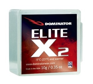 DOMINATOR ELITE X2　10g　雪温:0℃ ～ -5 ℃ 以上　生塗りソリッド・スタートワックス・単体使用　定価は¥9900　