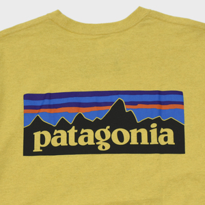 良好 廃版カラー Patagonia パタゴニア M’s P-6 Logo Responsibili Tee Tシャツ レスポンシビリティー サーフボードイエロー size.M