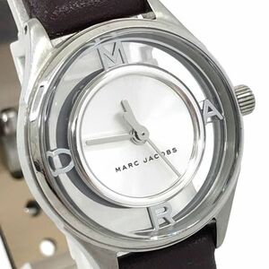 MARC JACOBS マークジェイコブス 腕時計 MJ1461 クオーツ アナログ ラウンド TETHER ティザー シルバー スケルトン 電池交換済 動作確認済