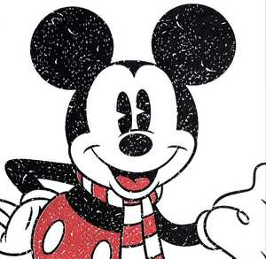 【即決】ペーパーナプキンバラ売り1枚から ランチサイズ 【Disney】ミッキーマウス マフラー 同じ柄×4面