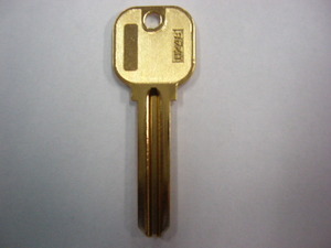 H248 カラーアルミブランクキー 1本 未使用新品 スペアキー 鍵屋 合鍵 　ゴールド　