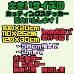 大きいサイズのカッティングステッカー製作します カラー変更可 会社、店舗名営業車