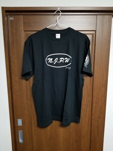 新品　新日本プロレス　レトロデザイン N.J.P.W ロゴTシャツ　XL　ブラック　黒　BLACK　棚橋弘至　海野翔太　タイガーマスク　田口隆祐