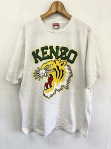 KENZO PARIS 半袖 Tシャツ L ホワイト ケンゾー　クルーネック タイガー　オーバーサイズ　ヘビーウェイト