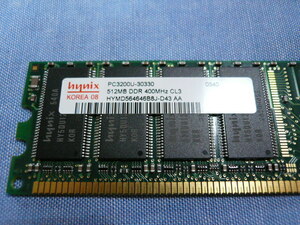■DDR-SDRAM■デスクトップ用のメモリ■PC3200U-30330 512MB DDR400MHz CL3■hynixブランド■-43