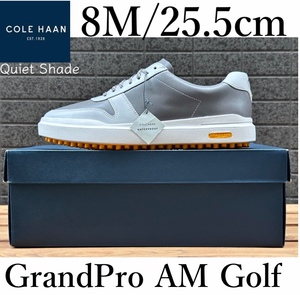◆モデル出品◆新品 8M/25.5cm コールハーン グランドプロ エーエム 防水レザーゴルフスニーカー Cole Haan GrandPro AM Golf スニーカー