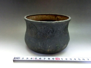 建水■古銅製 時代物 お茶道具 鳳凰 唐銅 お茶道具 古美術 時代物 骨董品■