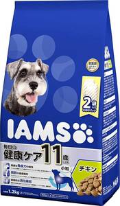 1.2kg アイムス (IAMS) ドッグフード 11歳以上用 毎日の健康ケア 小粒 チキン シニア犬用 1個 (x 1)