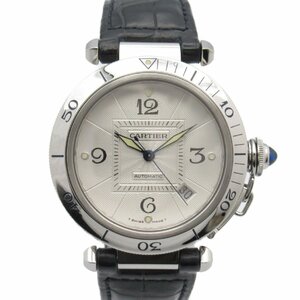 CARTIER カルティエ 腕時計 パシャ38 シルバー系 ステンレススチール 革 中古 メンズ