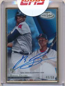 Rafael Devers MLB 2018 Topps Gold Label RC Rookie Blue Signature Auto 50枚限定 直筆サイン ルーキーオート ラファエル・デバース