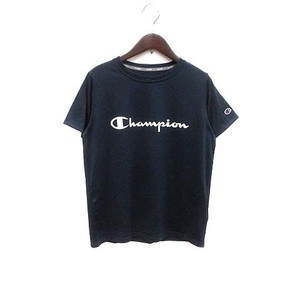 チャンピオン CHAMPION Tシャツ カットソー ロゴプリント 半袖 L 黒 ブラック /YK レディース