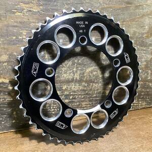 OLD MTB【 AC HOLE SHOT 】 ADVENTURE COMPONENTS MADE IN USA チェーンリング CNC PCD110 48T 中古品 検) Vintage XC DH 90‘s 80’s