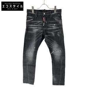 DSQUARED2 ディースクエアード S74LB0940 21年 Sexy Twist Jean ブラック 44 ボトムス コットン メンズ 中古