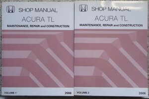 ACURA TL/UA6 SHOP MANUAL Vol.1-2 + 追補版　英語版。