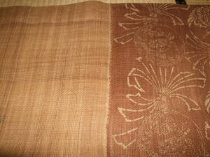 伝統的工芸品 科布ののれん しな布 オリジナル商品 柿渋染 鶴亀 シナ布 暖簾 日本製