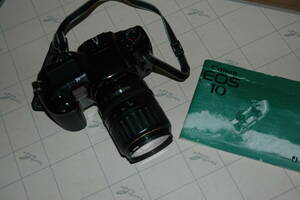 ちょい古の一眼レフカメラとレンズ キャノン CANON EOS 10 QD と EF 35-135mm F4-5.6 used/たぶんOK　送料:520円　検) 使用説明書