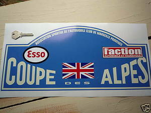 送料無料 COUPE des ALPES rally car sticker Decal ステッカー シール デカール 410mm x 185mm