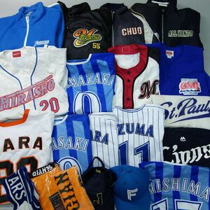 20点おまとめ 卸売 野球 ユニフォーム ブルゾン キャップ等 プロ野球 高校 大学 社会人 実使用 スポーツウェア