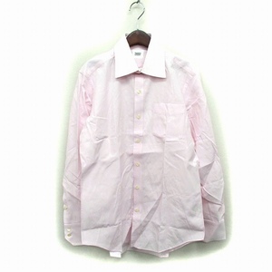 タケオキクチ TAKEO KIKUCHI ストライプ シャツ Yシャツ 長袖 コットン 綿 3 ピンク /FT10 メンズ