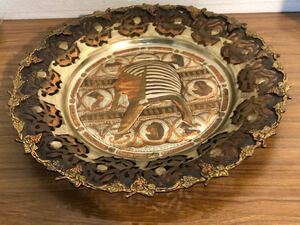 銅製 1.6kg 皿型 飾り物 エジプト ツタンカーメン