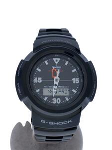 CASIO◆ソーラー腕時計_G-SHOCK/デジアナ/ステンレス/BLK/BLK/SS