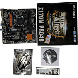 【中古】ASRock Z170M Pro4S + Win10Homeデジタルライセンス [LGA1151 インテル第6，7世代用]