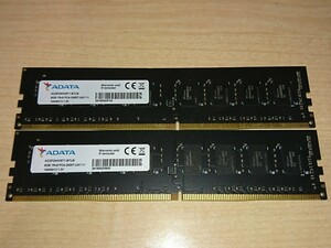 memtest OK★ADATA DDR4-2400 8GBx2 合計 16GB (O21602)