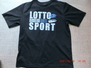 ■即決■送料無料■(ロット）lotto 「 LOTTO SPORT 」半袖 Tシャツ ドライTシャツ ブラック■M アウトドア/普段着【おてがる配送・匿名】】